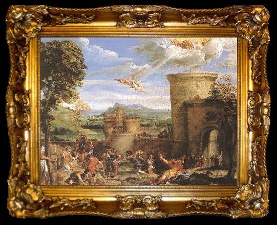 framed  Annibale Carracci The Martyrdom of St Stephen, ta009-2